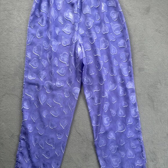 Vintage Victoria’s Secret Sheer Purple Heart Pajama Set | Coquette Y2K Soft Girl - Picture 5 of 15